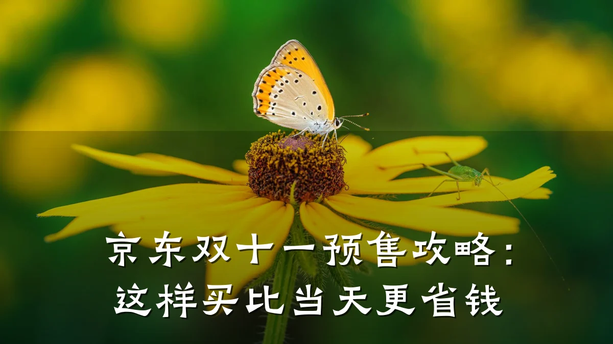 京东双十一预售攻略:这样买比当天更省钱