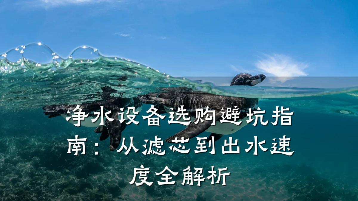 净水设备选购避坑指南:从滤芯到出水速度全解析