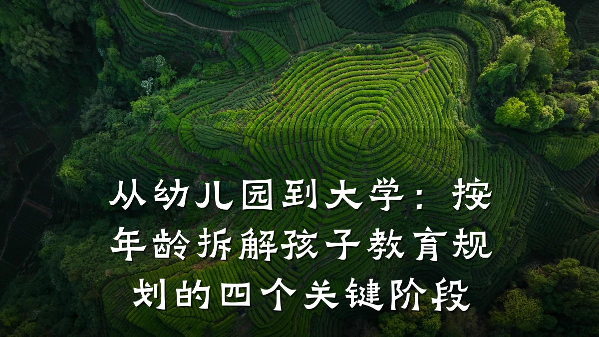 从幼儿园到大学：按年龄拆解孩子教育规划的四个关键阶段